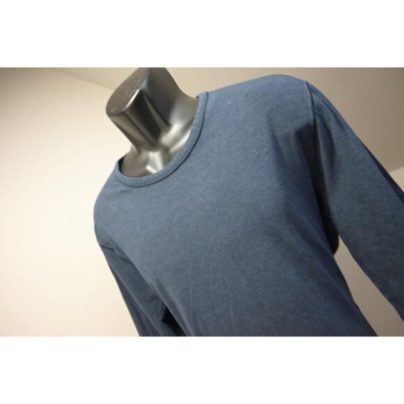 Lululemon Gym Shirt Wicking Blue Long Sleeve Athletic Tee Mens Size XL - Picture 3 of 7